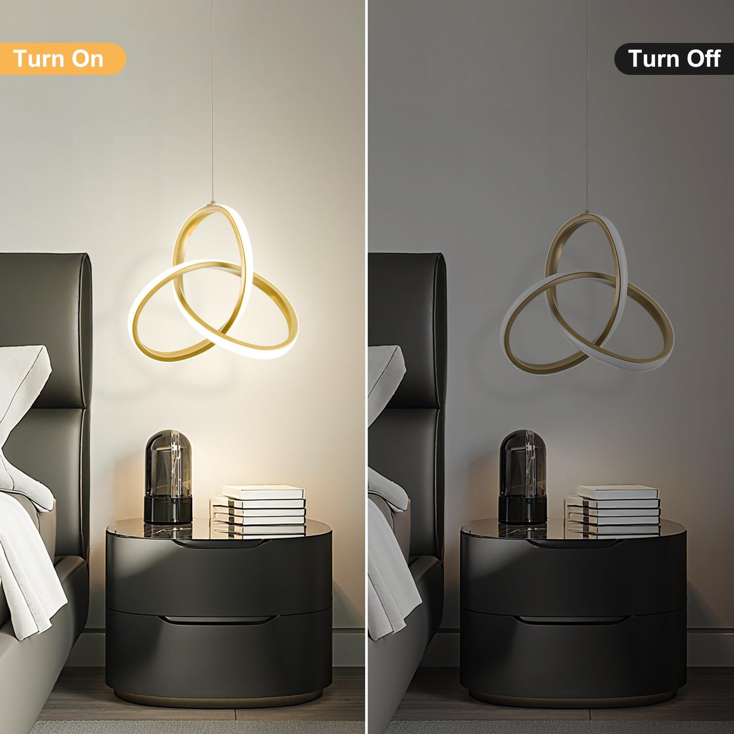 Mayna Spiral Kitchen Pendant Lighting  4000K Modern Led Pendant Lighting  18W Adjustable Height Island Light Fixture For Kitchen Bedroom Kitchen Island Cafe  1 Pack (Gold)