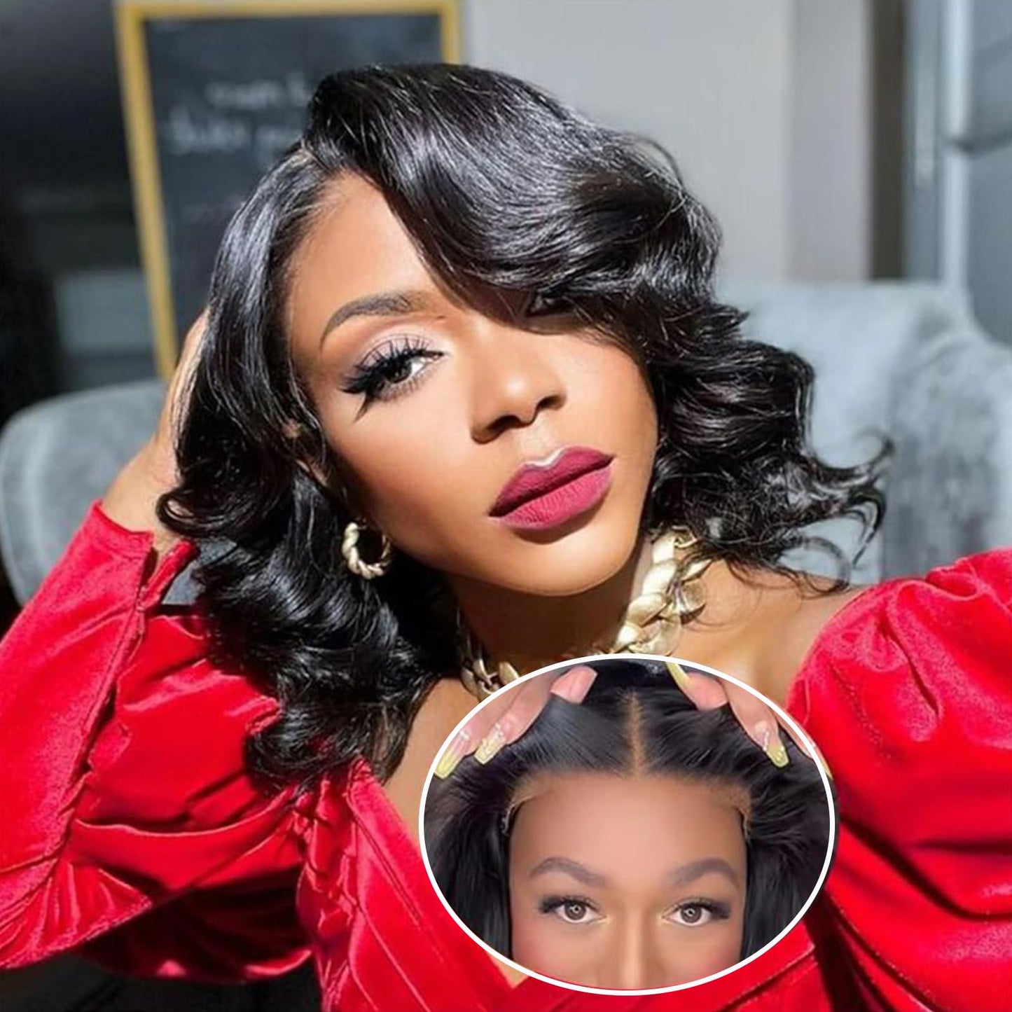 4/27 Highlight Lace Front Wigs Human Hair Ombre 5x5 Pre Cut Lace Frontal Wig Human Hair Honey Blonde 5x5 HD Lace Closure Wigs Fo