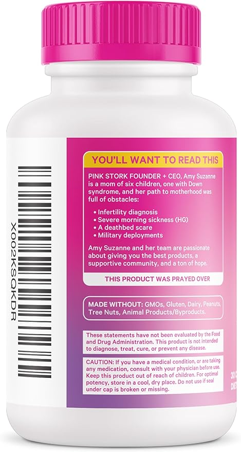 Pink Stork Lactation Probiotic - 30 Billion CFUs Multi Strain Postnatal Probiotics for Breastfeeding Women - Support Breast Milk & Gut Health, Postpartum Essentials, 30 Capsules