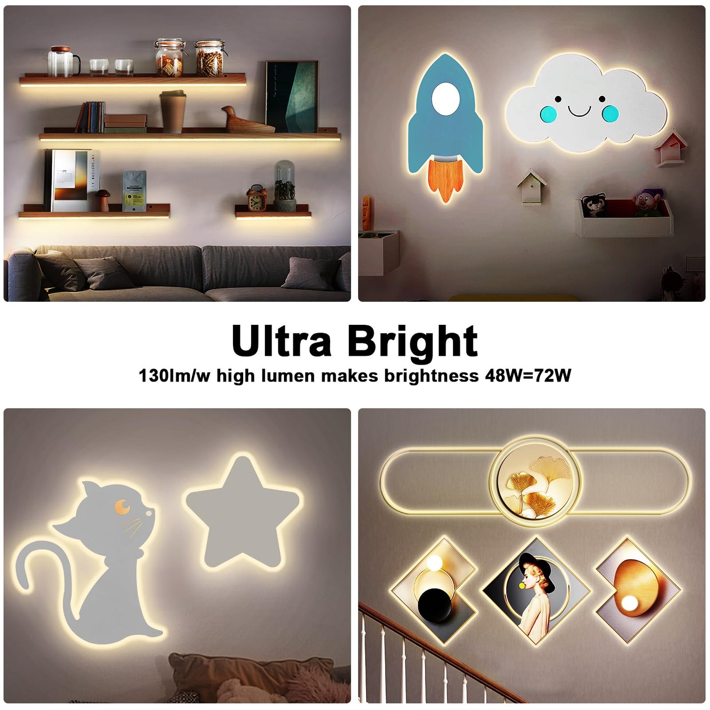 Tatazone COB LED Strip Lights 32.8ft 3000K Warm White Dimmable with RF Remote, Indoor Flexible Adhesive, Model st-ting-l360