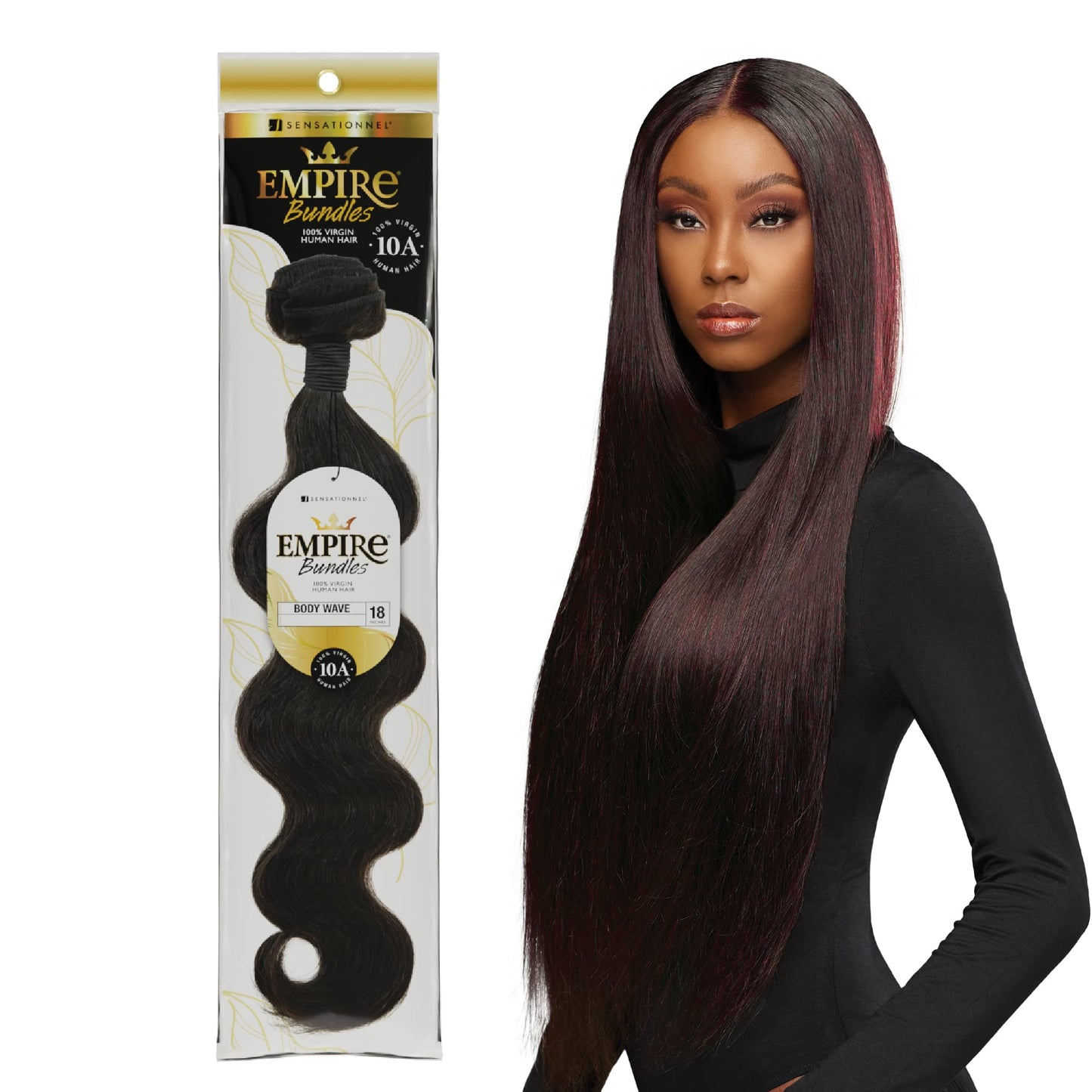 Sensationnel Empire bundles- body wave 10a tangle shed free human hair for weaving and sew in styles - 1 pack (12 inch, NATURAL)