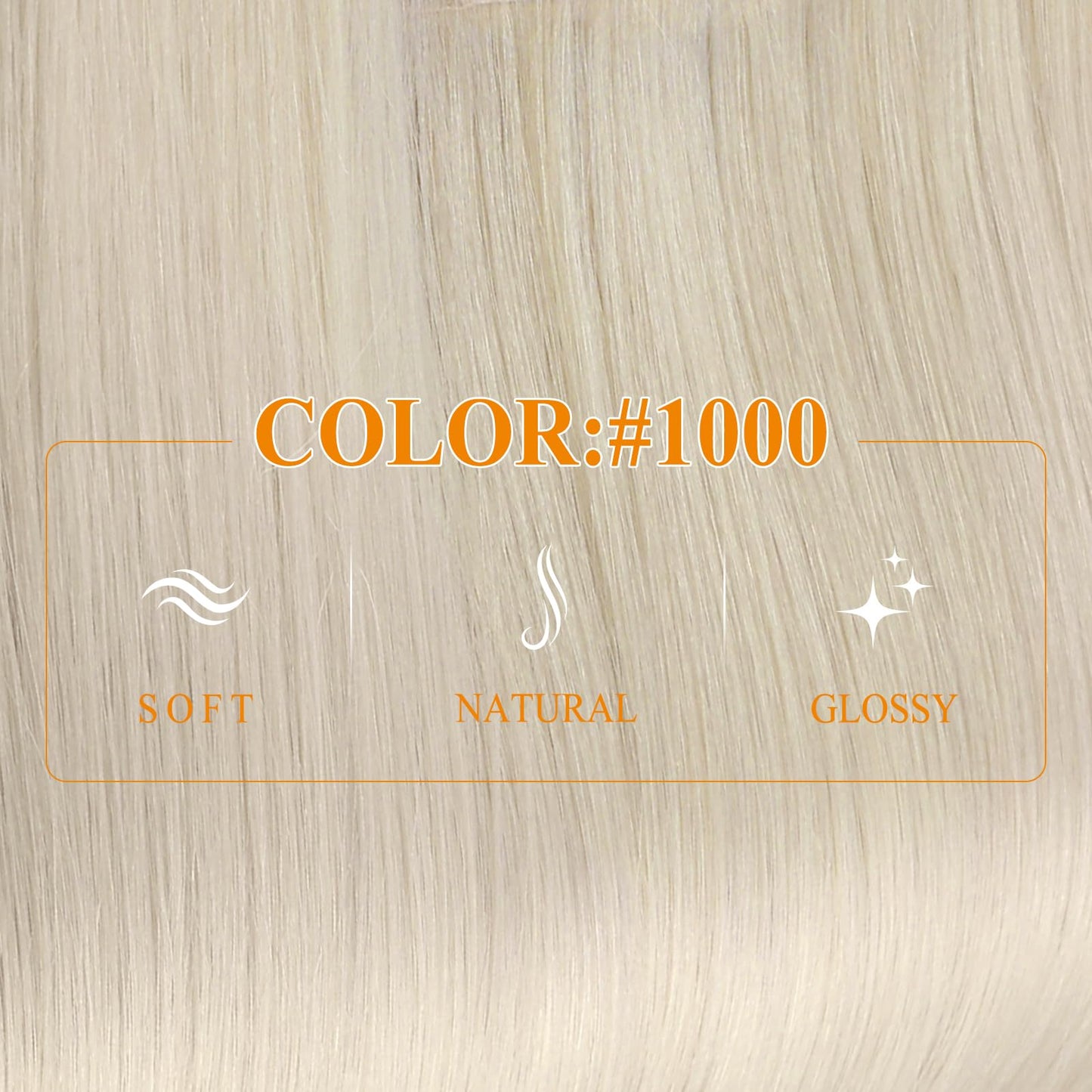 Easyouth Wire Hair Extensions Human Hair White Blonde Hair Wire Extensions Blonde Fish Line Hair Extension Real Human Hair for L
