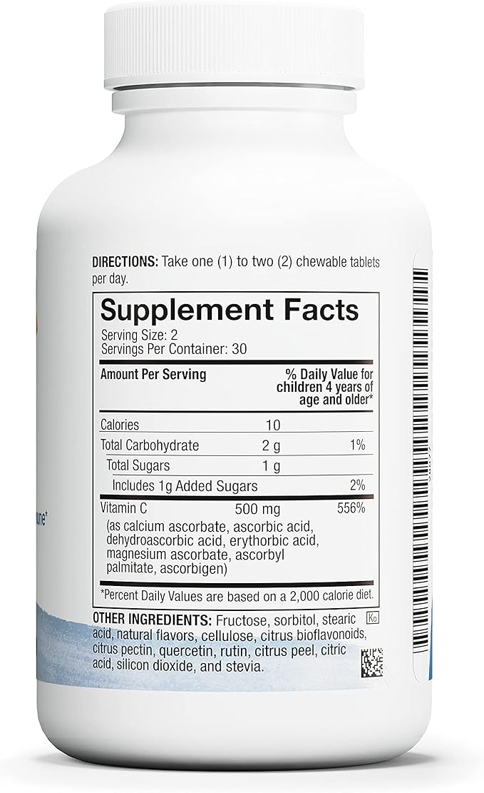 4Life Life C - 7 Active Forms of Vitamin C for Immune Support, Nutrient Absorption, and Benefits - Citrus Flavor - 60 Chewable Tablets