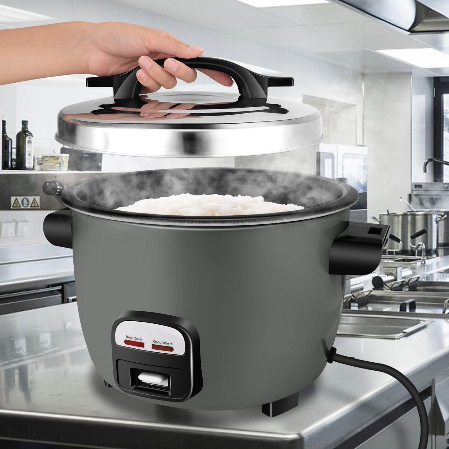 Wutfly 40 Cups Commercial Rice Cooker/Warmer (40-Cup)