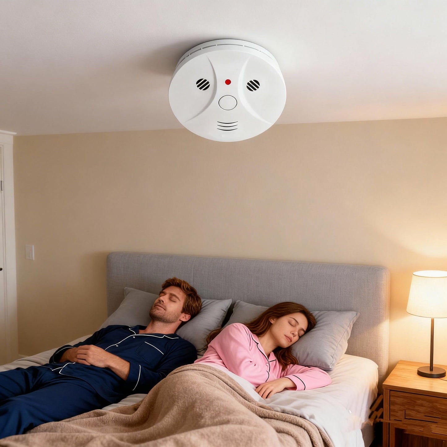 4 Pack Combination Smoke and Carbon Monoxide Detector Battery Operated, Travel Portable Photoelectric Fire&Co Alarm for Home, Kitchen