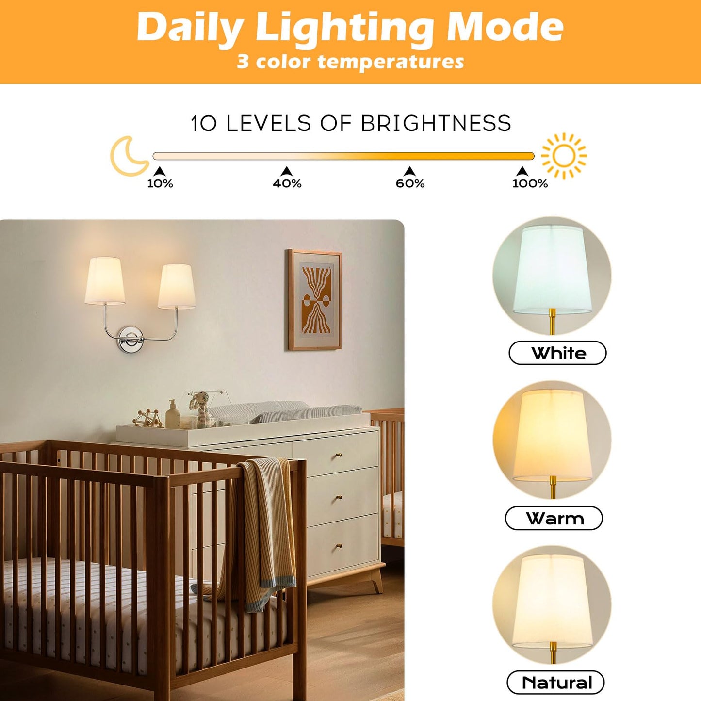 PASSICA DECOR Wireless Wall Sconce Set of 2, Rechargeable Dimmable LED, 15 Colors, Chrome, Model CA7010-04