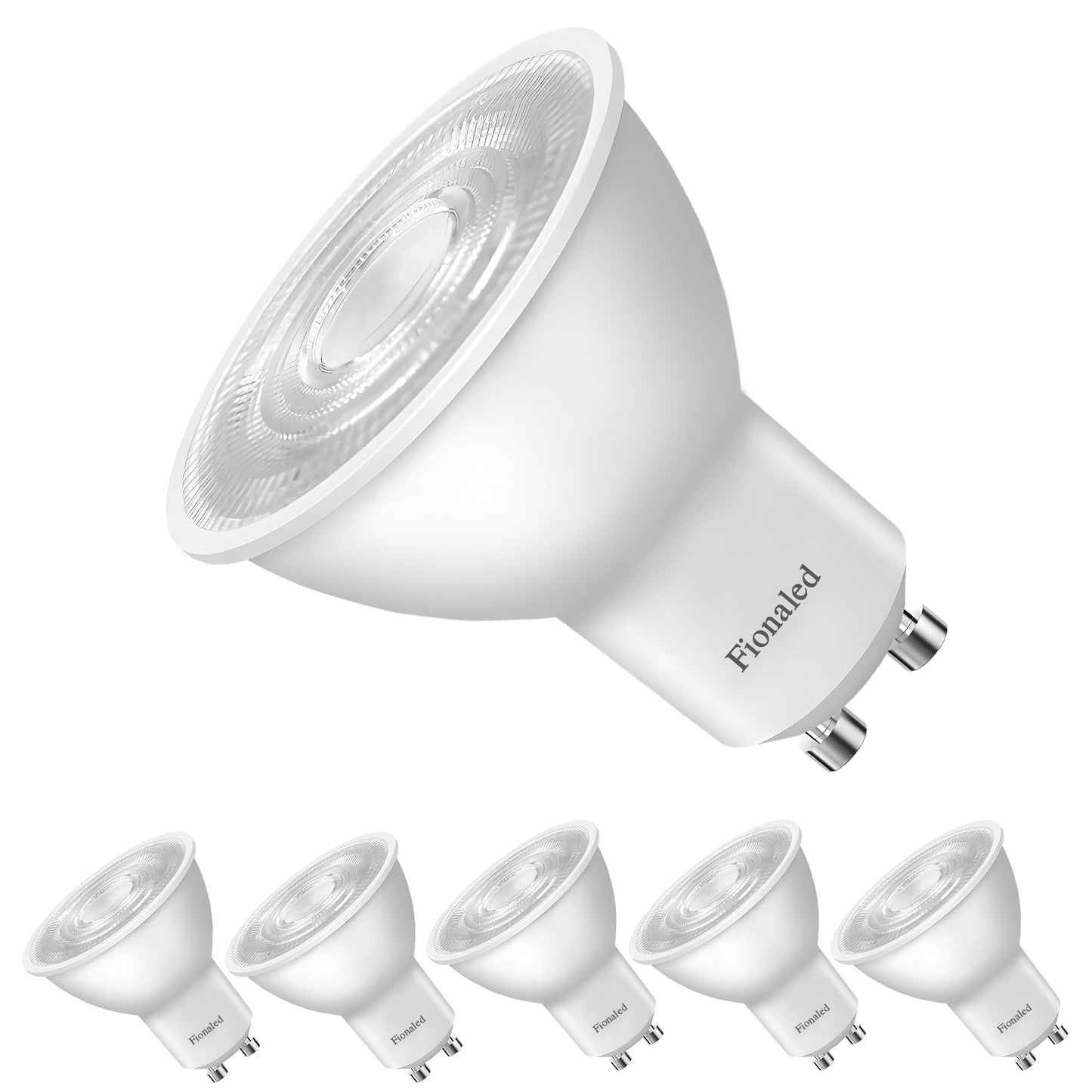 Fionaled Dimmable GU10 LED Bulbs,5W 120V, 50 Watt Equivalent, 5000K Daylight White MR16 LED Bulbs for Track Lighting,Kitchen,Ran