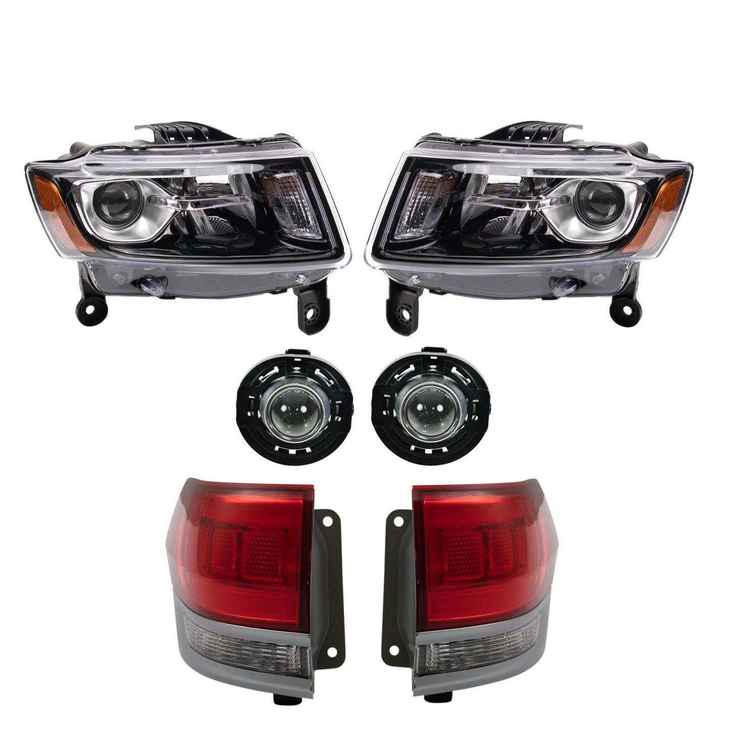 Trq Lighting Kit Ch2502308 Ch2503308 Ch2594105 Ch2804111 Ch2805111 Compatible With 2014-2016 Jeep Grand Cherokee