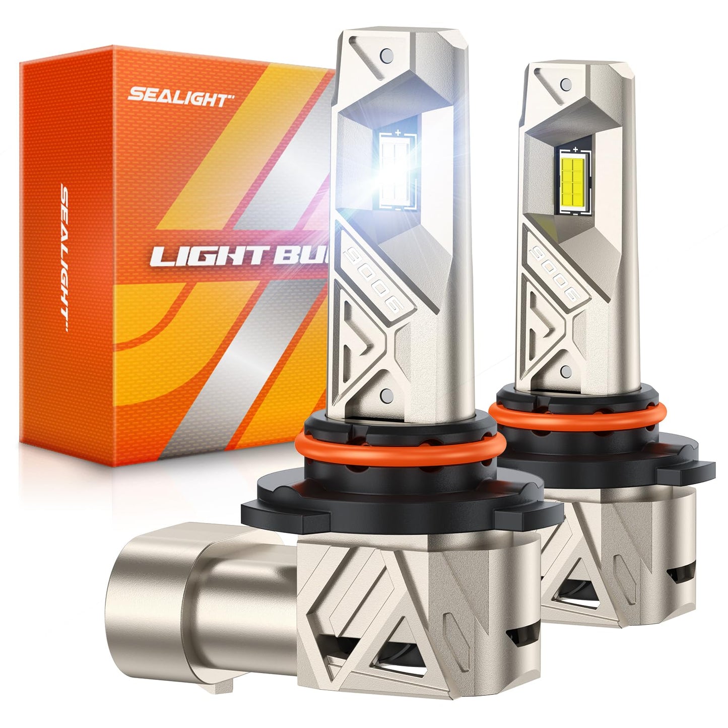 Sealight 9006 Light Bulbs  Ultra 48 000Lm 1000% Bright S6 Pro 9006 Fog Bulb 16 Lighting Chips  80 000Hr Lifespan Hb4 Drving Light  6500K 66W White 1:1 Design Size Plug And Play Fog Light  Pack Of 2