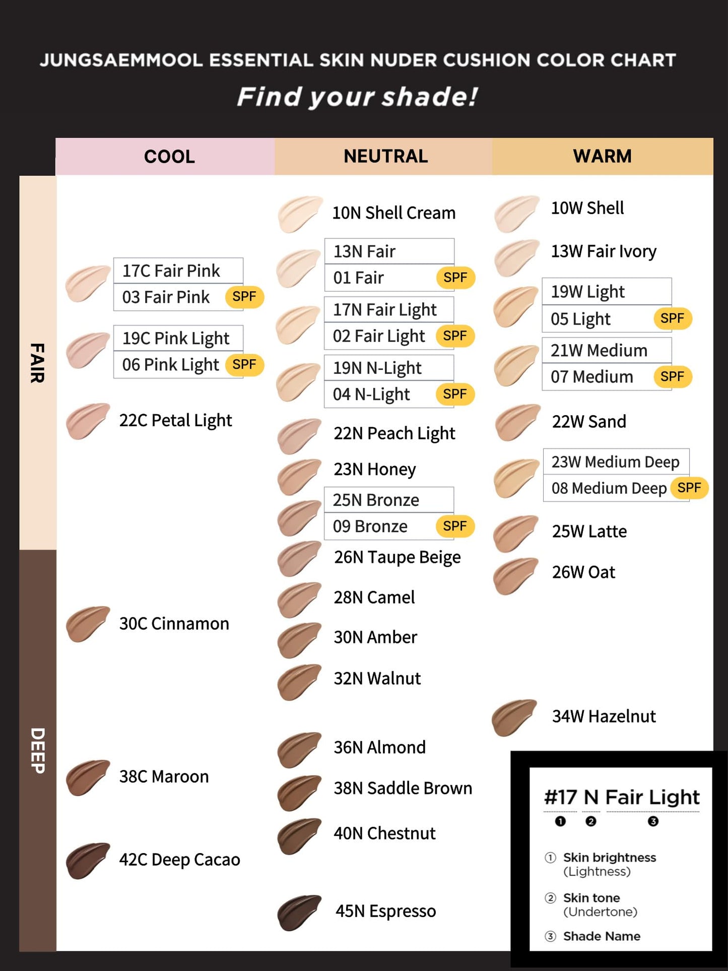 [JUNGSAEMMOOL OFFICIAL] Essential Skin Nuder Cushion (08 Medium Deep) | Refill Only | Natural Finish | SPF50 Broad Spectrum | Ma