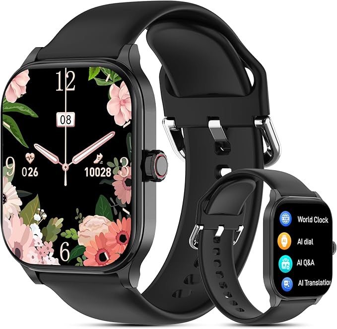 Smart Watch for Women Men with Text and Call, 2025 New AI Smartwatches with Heart Rate/SpO2/Sleep/Stress Monitor, 100+ Spo...
