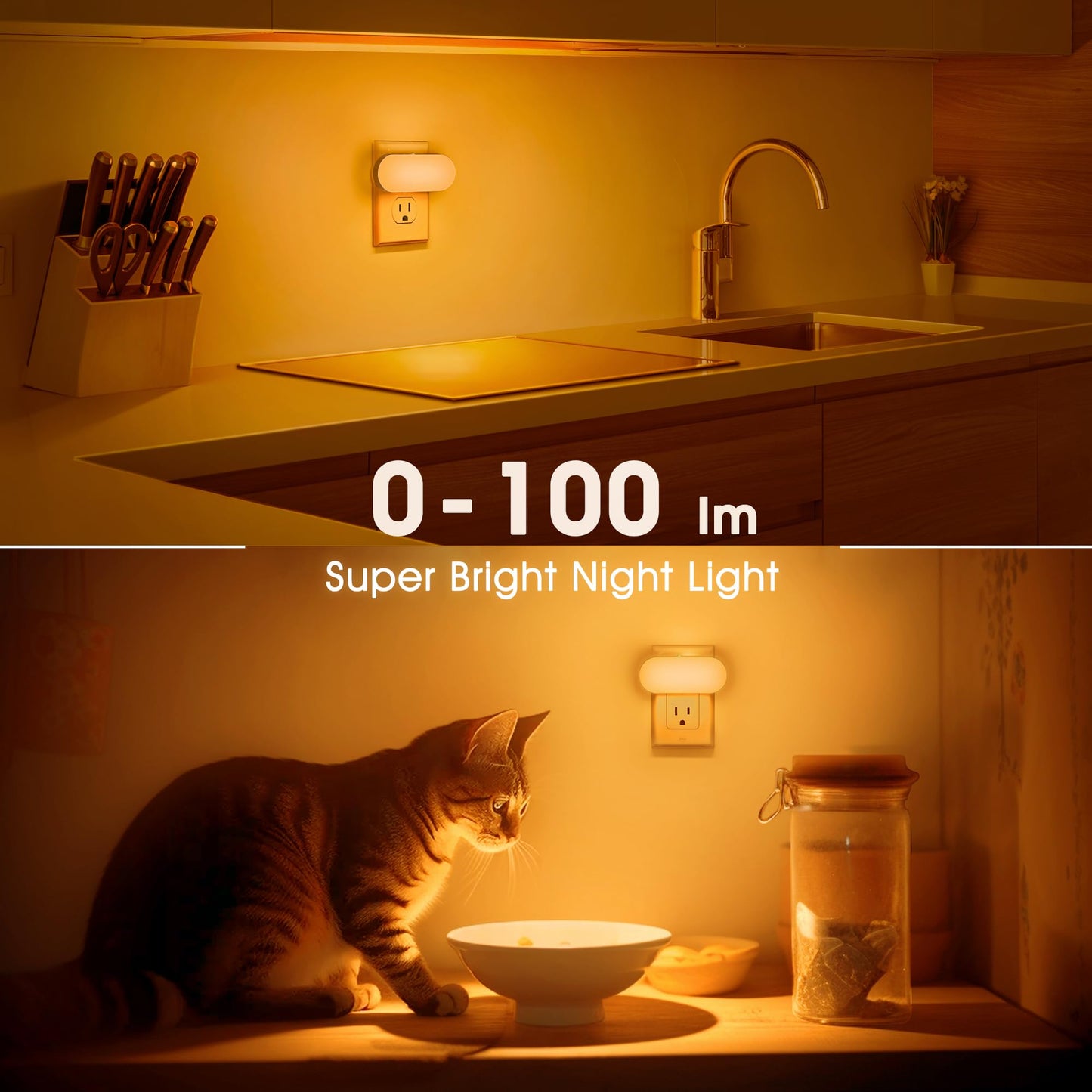 Doresshop Amber Night Lights Plug Into Wall  Dusk To Dawn Night Light 4Pack  1W Led Night Light For Bedroom  Kids Room