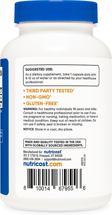 Nutricost Vitamin B6 (Pyridoxine HCl) 100mg, 240 Capsules