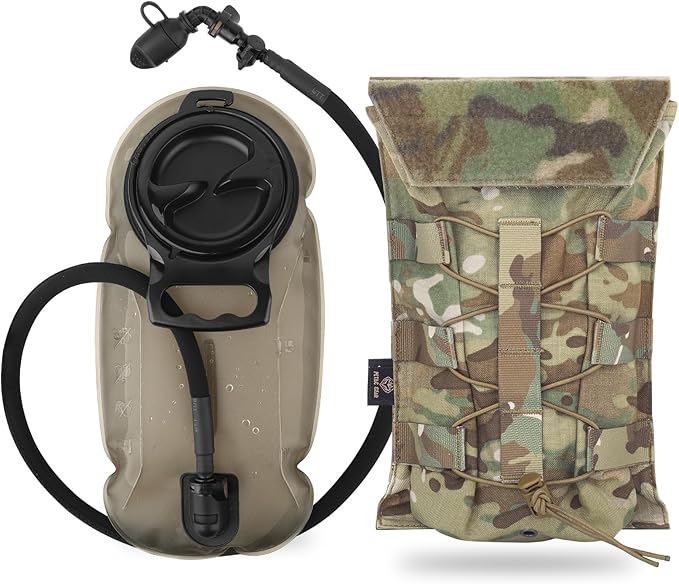 PETAC GEAR 1.5L / 3L Tactical Hydration Pack，Molle Carrier Pouch for 50 oz /100 oz Hydration Bladder Daypack Water Backpack.