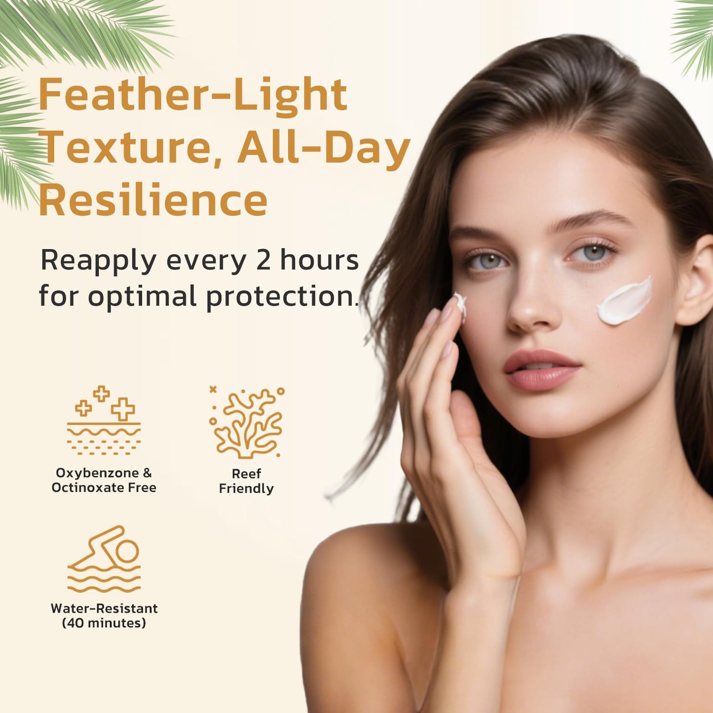 FIUMOT Gentle SPF 40 Daily Face Sunscreen, Broad Spectrum UVA/UVB Protection, Hydrating Facial & Body Sunscreen with Fermented R