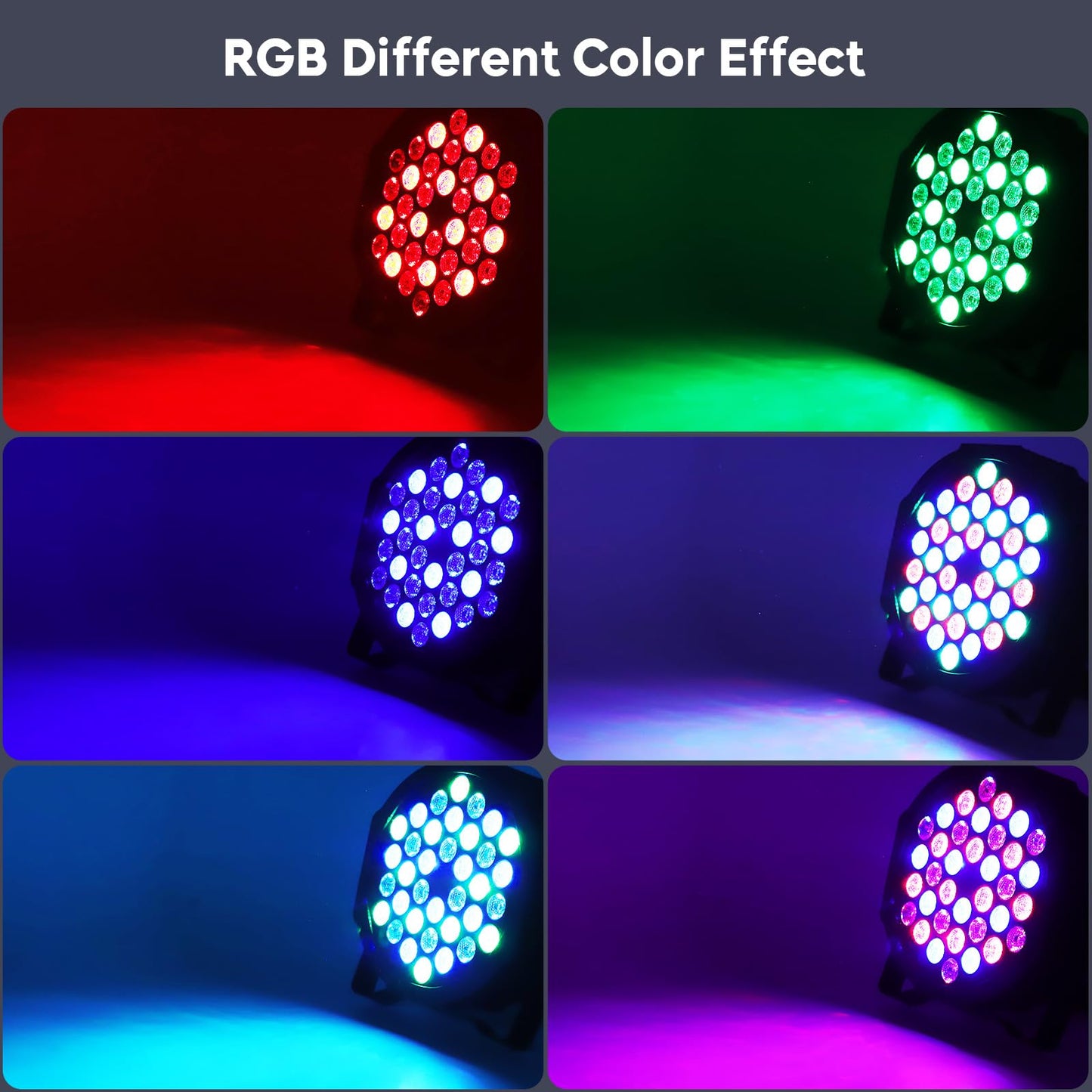 16Pcs 36 Led Rechargeable Stage Lights, Par Can Light Rgb Remote Control 7Ch Dmx512 Battery Uplights For Events Wedding Dj Live