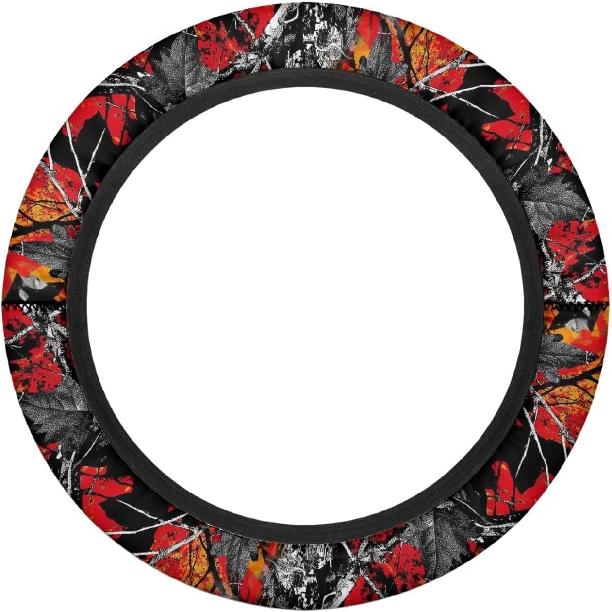 Camo Hunting Golf Cart Steering Wheel Cover Red Oak Steering Wheel Covers for Club Car Golf Cart Accessories Block UV Rays Cool Sun Heat Shield