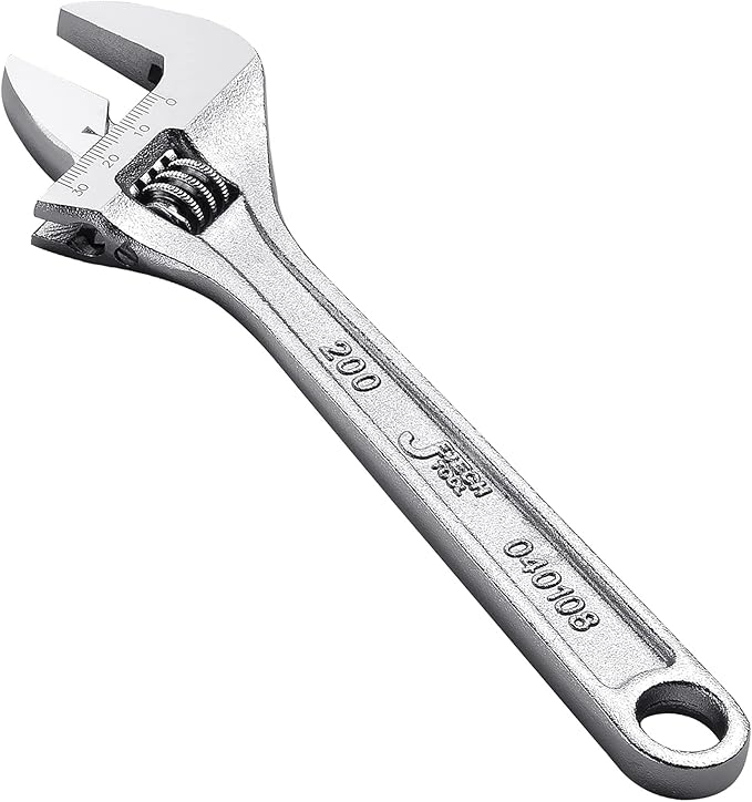 Jetech 8-Inch Adjustable Wrench - Professional Heavy Duty Spanner Chrome Vanadium Steel Shifter Spanner with Metric Scale ...