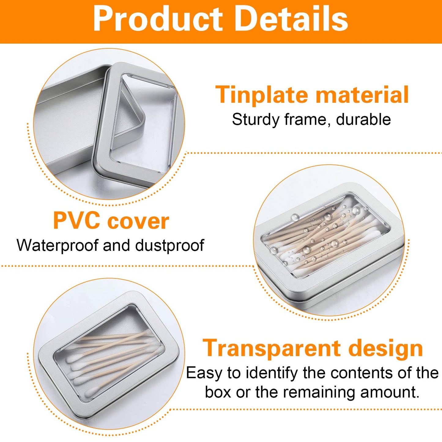 2 Pcs Cotton Swab Holder For Travel Qtips Case With Dustproof Lid Empty Metal Cotton Ball Holder Portable Small Dental Travel Fl