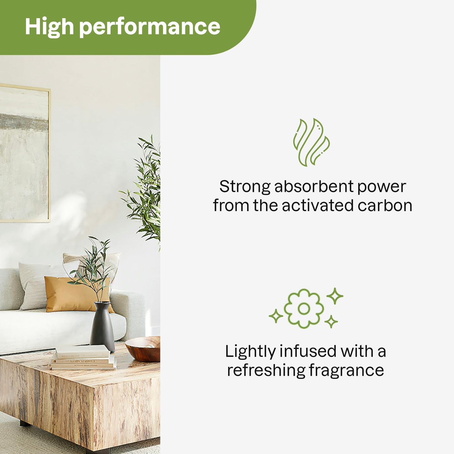 Attitude Bio Absorbant Air Purifier With Activated Carbon, Plant- And Mineral-Based, Vegan, Mint, 8 Ounces (Pack Of 3)