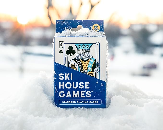 Ski House Games Signature Ski-Themed Playing Cards, 52-Card Deck, Winter Sports Design, Gift for Skiers, Apres Ski, Ski Ga...