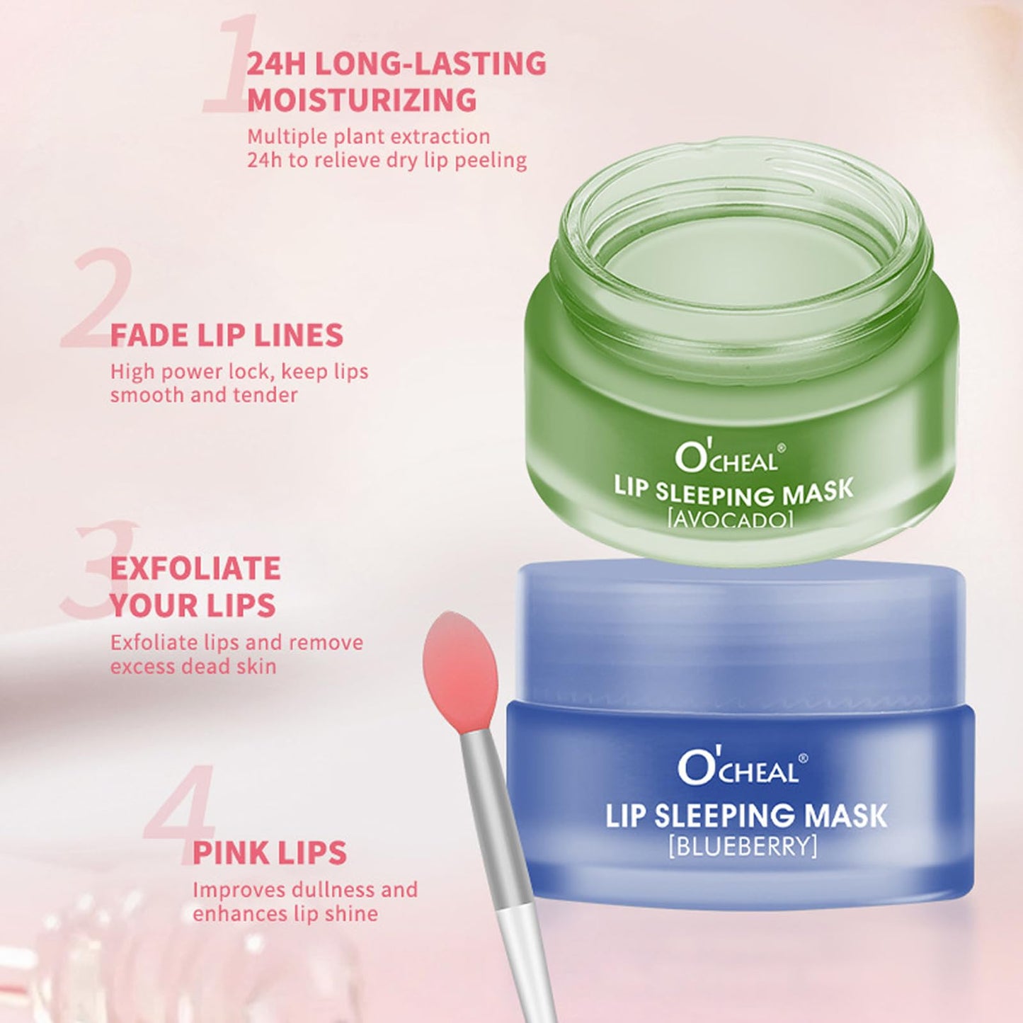 MEICOLY Lip Sleeping Mask,Lip Mask Overnight,Lip Masks,Nourish Hydrating Sleeping Lip Mask,Intense Hydration Night Sleep Lip Mas