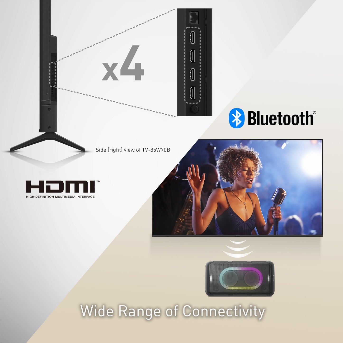 Panasonic W70 Series (2025 Model) 43" LED 4K Ultra HD Smart Fire TV, Press & Ask Alexa, Apple AirPlay, HDR10+, HDMI 2.1, and Bluetooth Support - 43W70BP