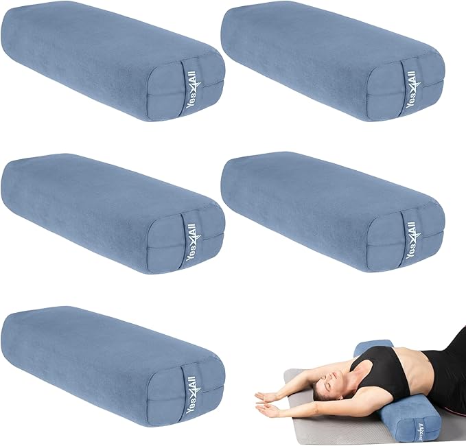 Yes4All Triple-Layer Sponge Yoga Bolster Pillow for Restorative Yoga & Meditation - Versatile Yoga Support Pillow, Balance...
