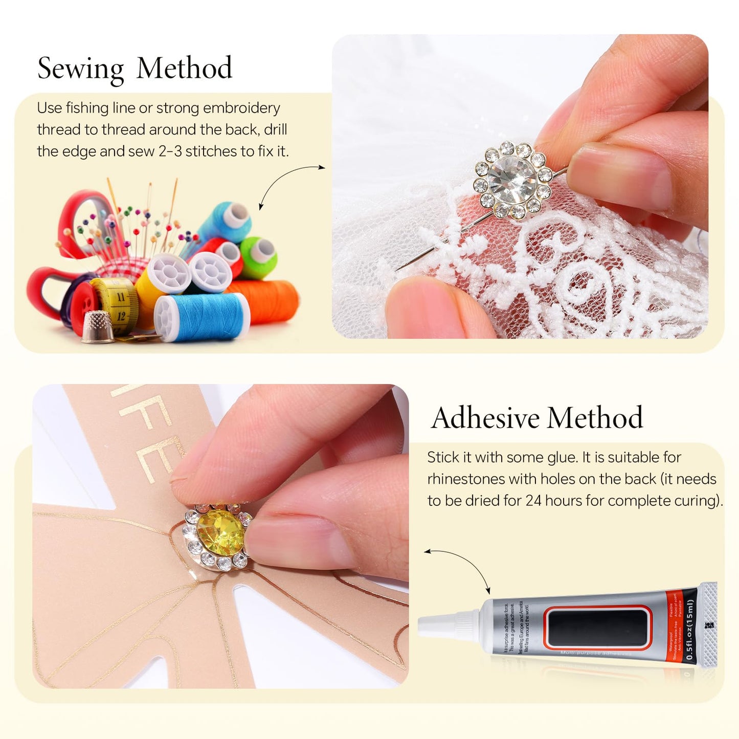 200 Pcs 12MM Sew on Rhinestones Mixed Colors Crystal Glass Metal Base Flower Shape, Flatback Rhinestones for Crafting, Sewing Ac
