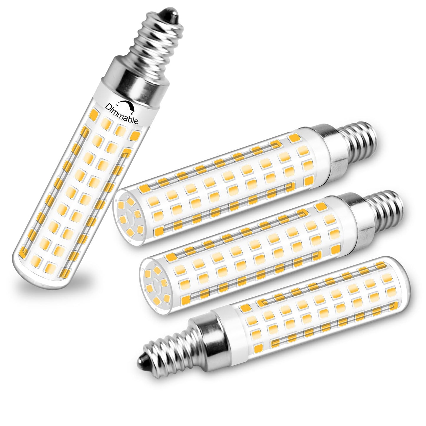 TZHILAN Dimmable E12 Led Bulb 100W Equivalent E12 Long Bulb,3000K Warm White,AC120V 10W 1100 Lumen T4 LED Chandelier Light Bulbs