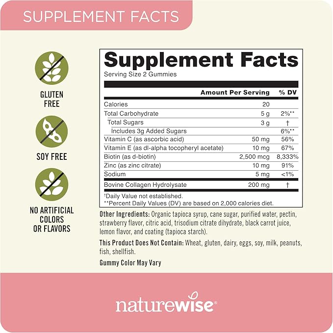 NatureWise Vitamin D3 5000IU (125mg) 360-Count + Collagen Gummies with Biotin & Vitamin C E, 60-Count - Bundle for Immune & Bone, Hair, Skin, Nails Support - Gluten Free, Soy Free, Non-GMO