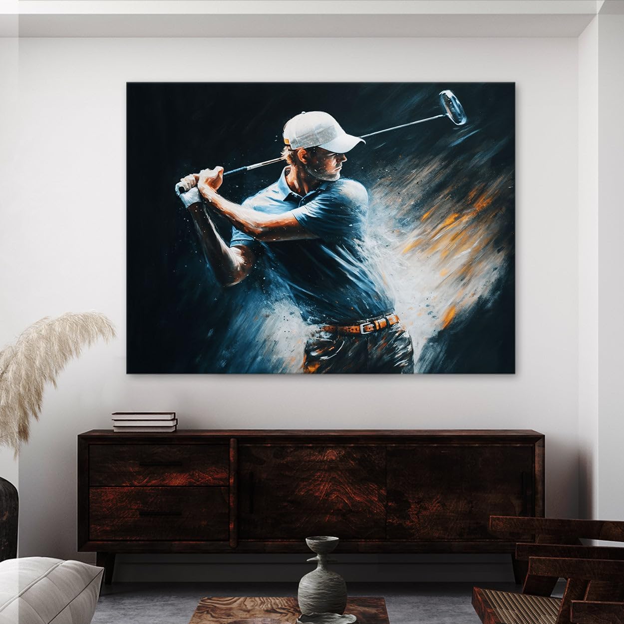 Sense Canvas Golf Golfer Motion Blur 8 Canvas Art - Home Decor Wall Art Print Poster Painting X-Large 48x36 / 1.5"