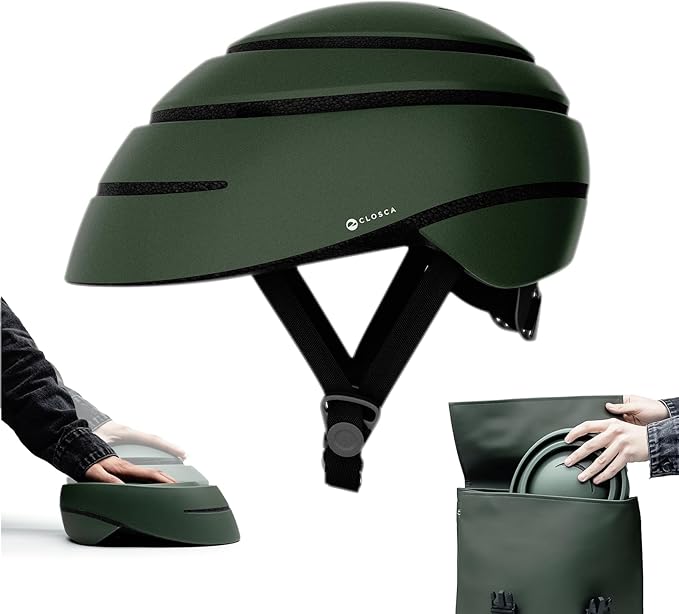 CLOSCA. Foldable Helmet. The Bike Helmet for Women and Men. Certificate for Bicycle, Scooter, Electric Bicycle, Inline Ska...
