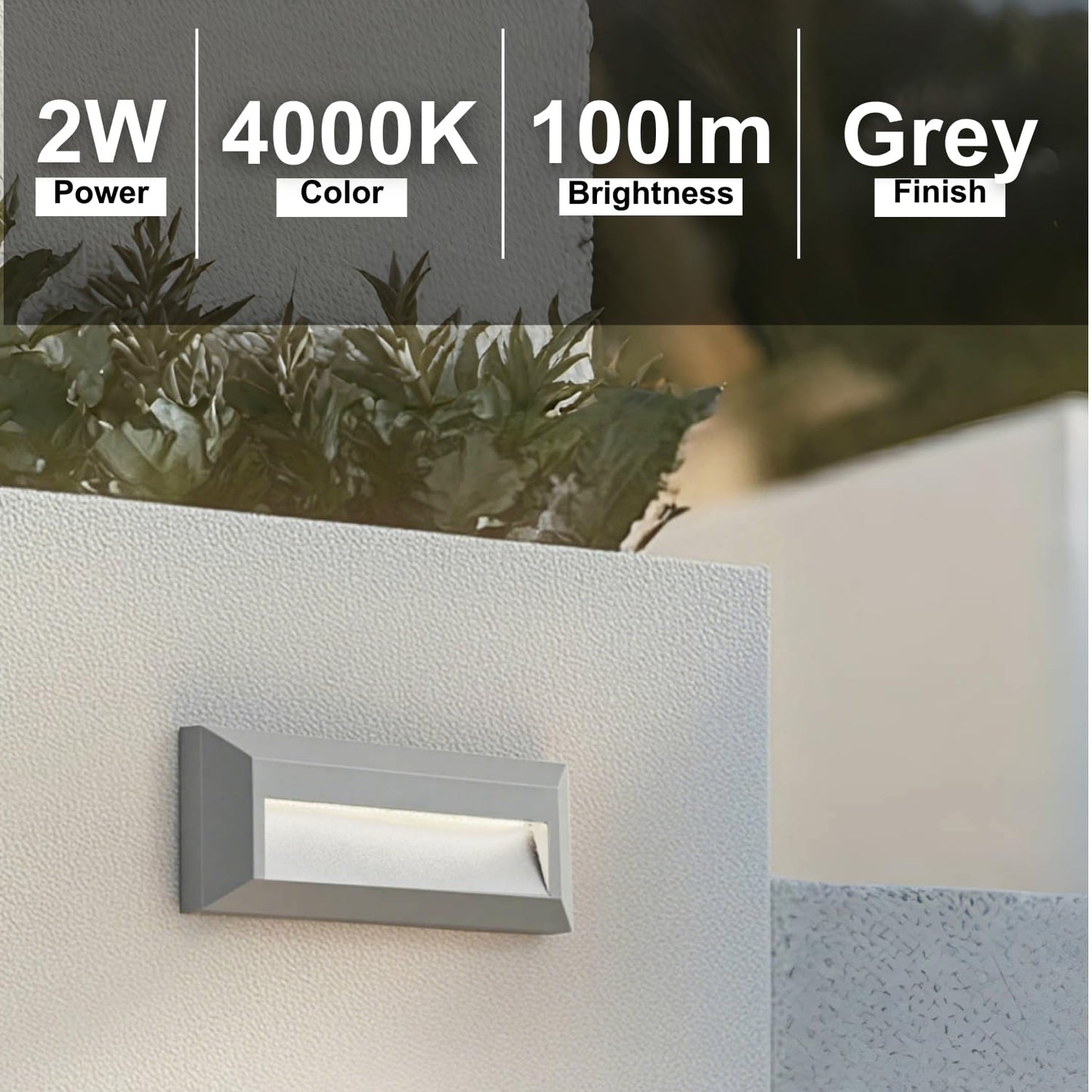 Zonk Led Outdoor Indoor Stair Lights  Line Voltage 110-240V 2W Landscape Pathway Step Light  9Inch Non-Dimmable 4000K Ip65 Waterproof Stairway Lighting  Deck Lights  Retaining Wall Lights  3 Pack