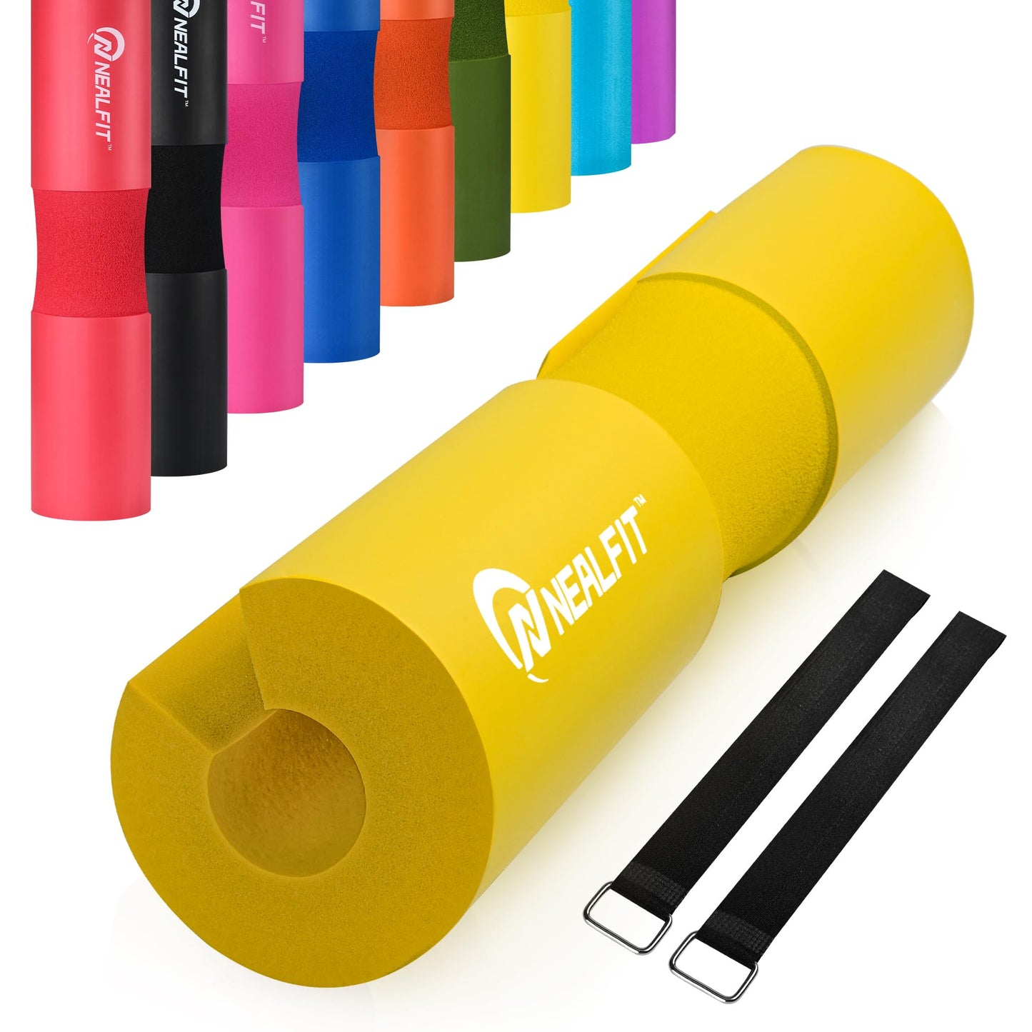NEALFIT Barbell Pad Squat Pad for Squats—Squat Bar Pad—Great for Weightlifting,Lunges and Hip Thrusts—Foam Sponge Pad—Fit Standard and Olympic Bars Perfectly