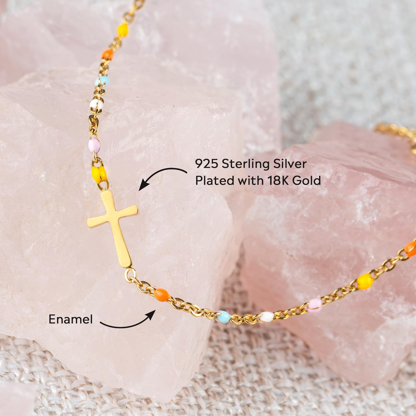STORYJEWELLERY Religious & Christian Gifts for Women, Cross Bracelet for Women, Confirmation Baptism and Easter Gifts, Encourage