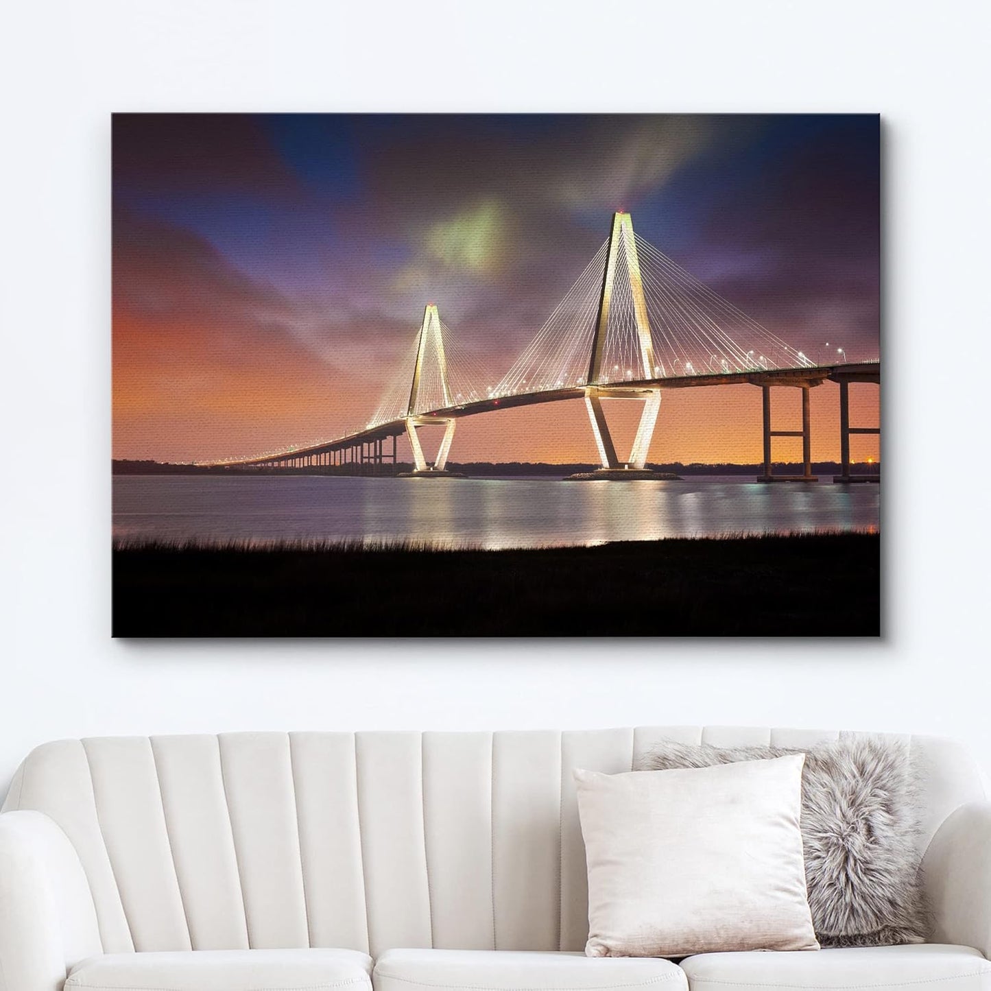 wall26 Arthur Ravenel Jr Cooper River Bridge Charleston South Carolina - Canvas Art Wall Art - 16" x 24"