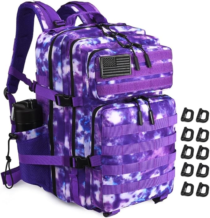 Military Tactical Backpack 45L Large Tactical Backpack for Men, Hiking Rucksack With Bottle Holder