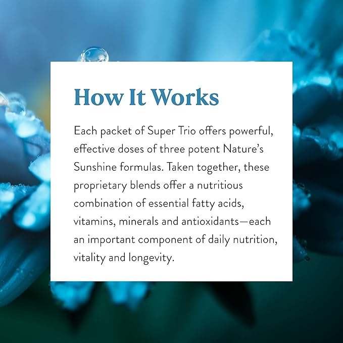 Nature's Sunshine Super Trio, 30 Day | Vitamin Packs for Men and Women Provide a Potent Blend of Vitamins, Minerals, Essential Fatty Acids, and Antioxidants