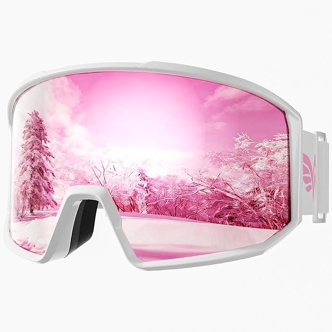 AzureWings Ski Goggles,Snowboard Goggles for Men Women Adults Youth,Over Glasses OTG/100% UV Protection/Anti-fog/Wide Vision