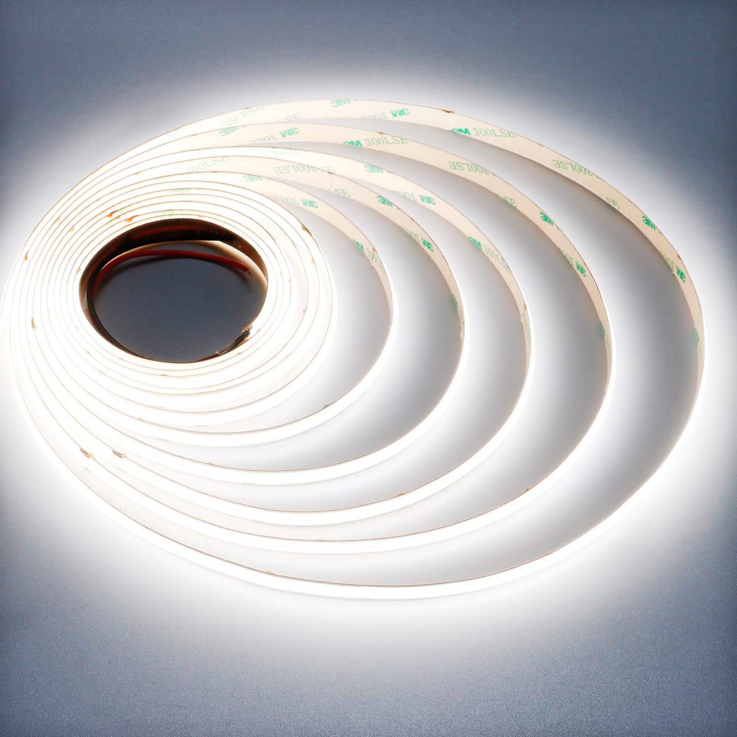 Joylit 5000K Cob Led Strip Light, 16.4Ft, 7200Lm, enhanced Dotless, Strong Adhesive, Flexible Tape For Home & Commercial Use