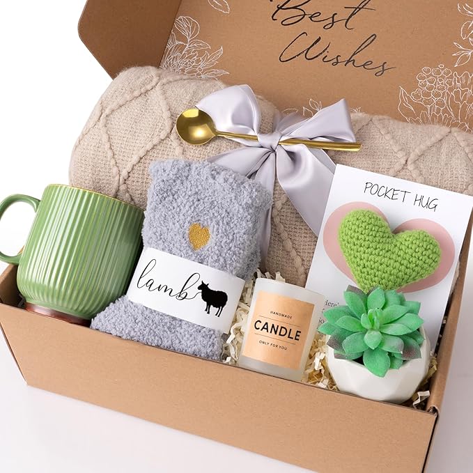Self Care Gifts for Women, Get Well Soon Gift Baskets for Woman, Feel Better Soon After Surgery Recovery, Spa Gift Basket...