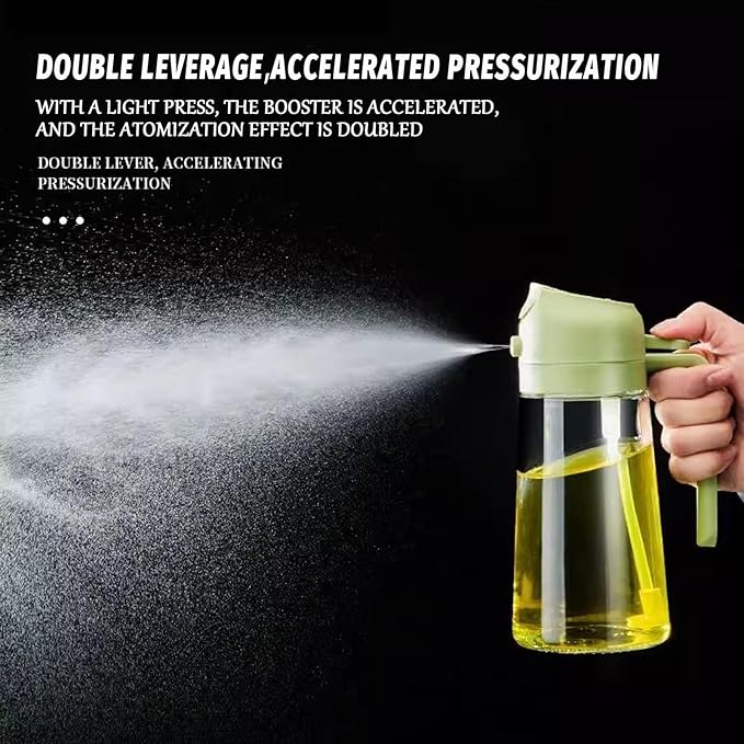 Maiden 2 In 1 Oil Dispenser - Spray & Pour Cooking Oil Sprayer, Perfect for Kitchen & Barbecues