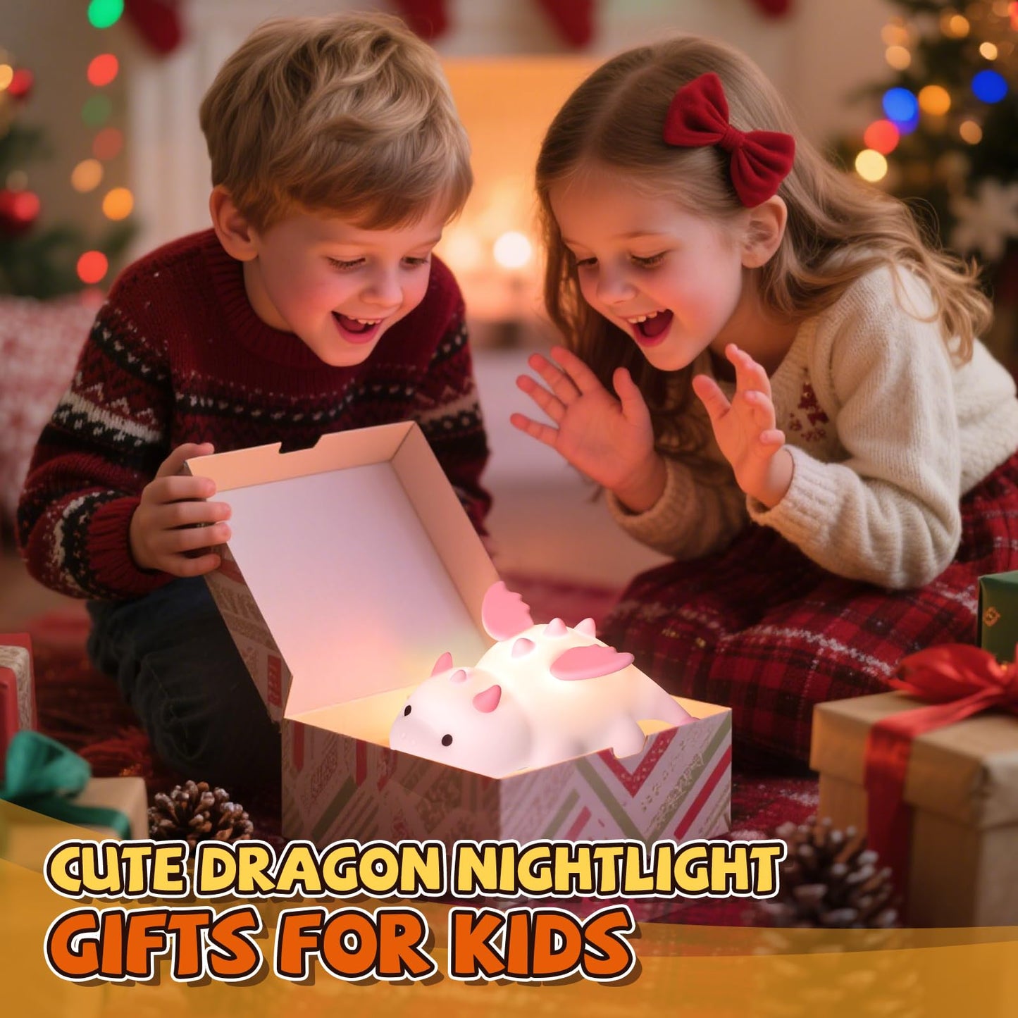 Gusweet Cute Dragon Night Light 7 Colors Changing And Dimmable Nursery Nightlight For Kids Rechargeable Silicone Bedside Lamp With Timer Gift For Boys And Girls