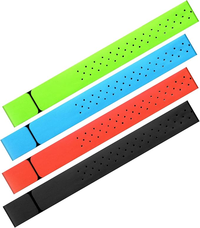 Oudain 4 Pcs Heart Rate Monitor Replacement Strap Band, Soft Heart Rate Monitor Armband Strap, Theory Fitness Adjustable(...
