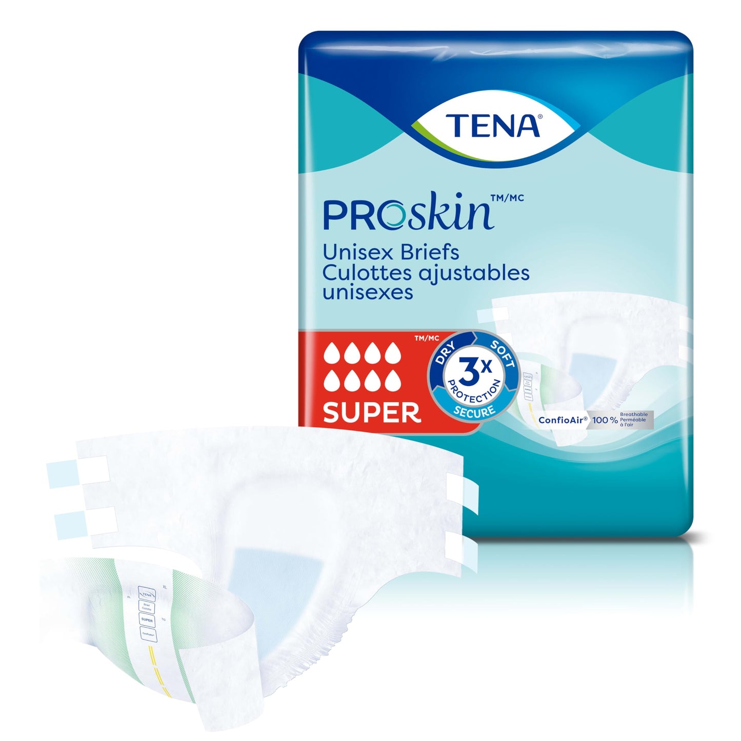 TENA ProSkin Unisex Adult Diapers with Tabs, Maximum Absorbency, Large, 14 ct