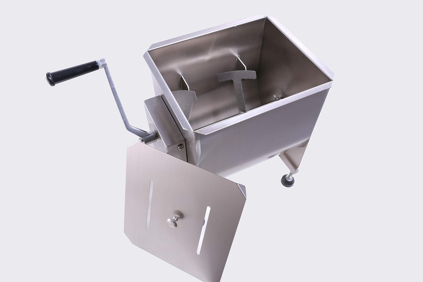 CMI Commercial Stainless Steel Manual Meat Mixers with lid,35Lb/20L Tank,(Mixing Maximum 35-Pound for Meat),Sausage Mixer Machine Meat Processing Equipment
