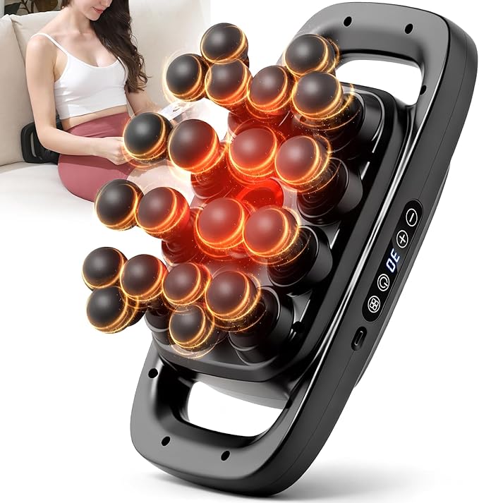 YAPINGJIAYOU 20-Head Massage Gun Set, Deep Tissue Percussion Massager with 3 Modes & 30 Intensities, Muscle Massager Pain ...