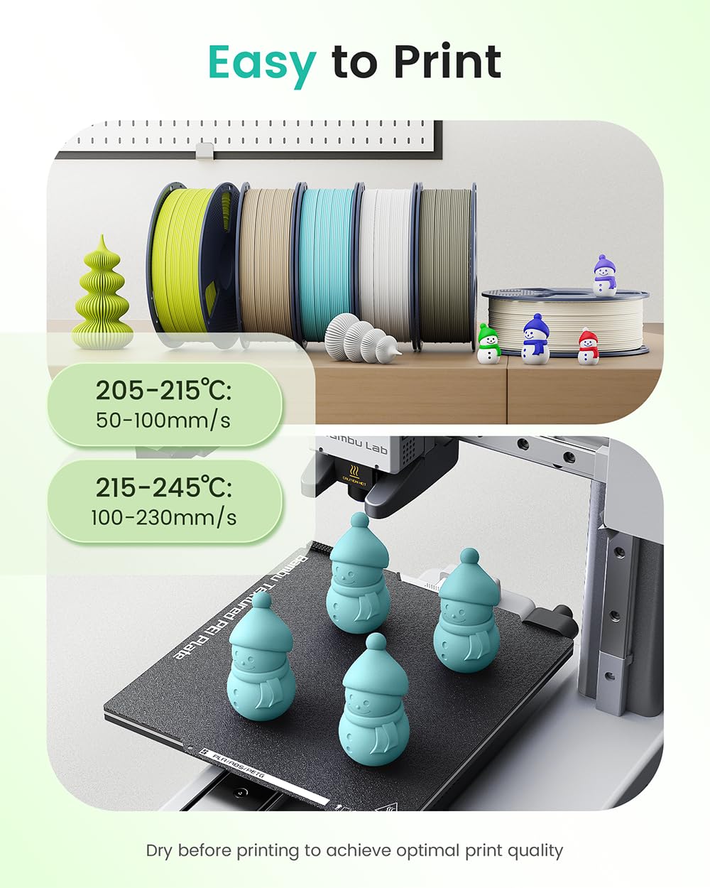 SUNLU Matte PLA Filament 1.75mm, 1kg(2.2lbs) 3D Printer Filament, Smooth Matte Finish, Less Brittle, Reduced Layer Line Appearance, Black