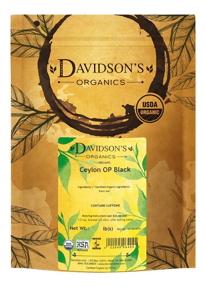Davidsons Organics, Ceylon OP Black, Loose Leaf Tea, 16-Ounce Bag